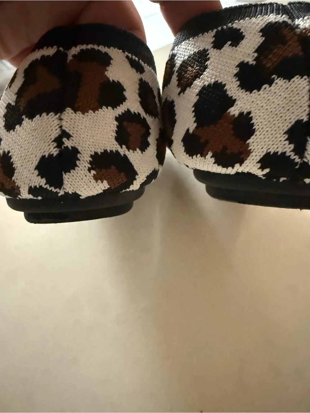 NWT Harborsides Leopard Print Knit Flats Memory Foam Size 6.5
